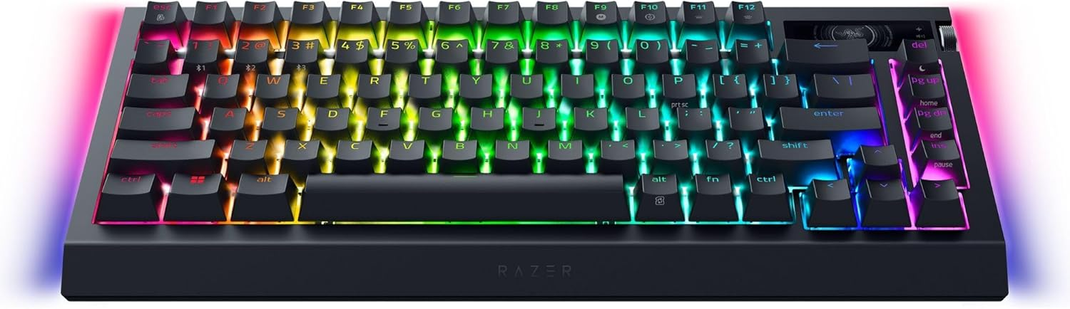 Razer BlackWidow V4 PRO 75% Mechanical Gaming Keyboard Orange Tactile - Black Razer BlackWidow V4 PRO 75% Mechanical Gaming Keyboard Orange Tactile - Black